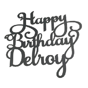 Happy Birthday with Name and Colour
