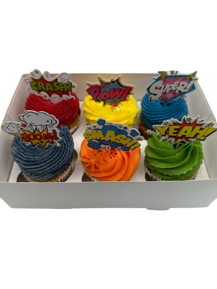 Super Hero Mixed Colour Cupcake